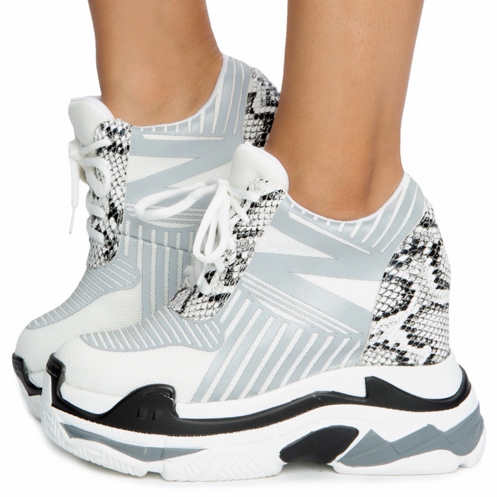 ANTHONY WANG BLUEBERRY-04 PLATFORM SNEAKERS Women – White Size 6.5